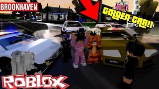 STEALING THE GOLDEN BUGATTI CAR COLABLAB BrookhavenRP  Roblox [upl. by Laurent]