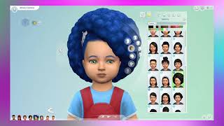 All Sims 4 Toddler Hairs and Eyebrows in Unnatural Colors [upl. by Allmon277]