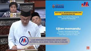 Bajet 2023 Ujian Memandu Ditanggung Untuk Lesen Motosikal B2 Lesen Teksi Bas amp eHailing [upl. by Brookner]