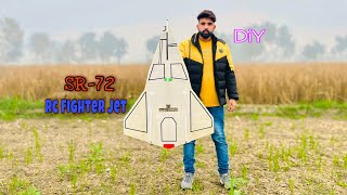 How to make SR72 Rc Plane at home DIY Homemade Humayun Najabat [upl. by Clari653]