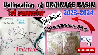 Delineation of Drainage Basinpractical 1st semBySagarika Naggeography [upl. by Renwick489]