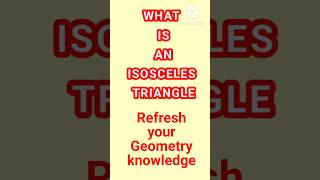 ISOSCELES TRIANGLE math geometry [upl. by Slinkman545]