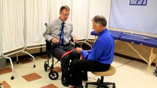 Leg Exercises with Stretch Band for those in Wheelchair CNA assist [upl. by Anerbas]