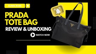 Prada Tote Bag REVIEW amp UNBOXING [upl. by Iidnarb]