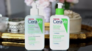 CeraVe Hydrating Cream To Foam Cleanser amp Hydrating Facial Cleanser Review [upl. by Akirea]