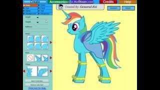 Flash GameCreate a Rainbow Dash Alicorn [upl. by Aokek]