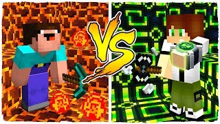 MINECRAFT  NOOB VS PRO BATALLA DE DIAMANTES DE MAGMA Y EL OMNITRIX DE BEN 10  MANUCRAFT [upl. by Llednahc]