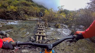 That bridge is totally rideable No its not  Mountain Biking Tibet Part 8 [upl. by Smitty35]