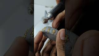 Gold nose pin cutting karne ka Tarika making gold jewelry making short viral reels video [upl. by Iretak]