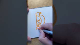 How to draw a bird easy 🕊️ [upl. by Tooley]