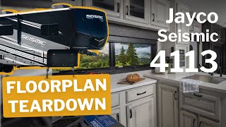 Jayco Seismic 4113 floorplan teardown RV Envys expert take [upl. by Lorollas]