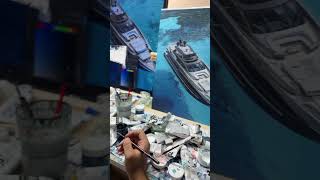 Yacht painting progress 168 hours yacht [upl. by Adelle]