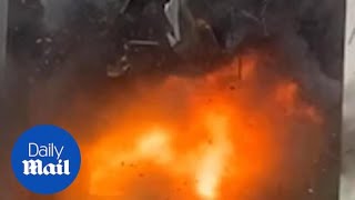 Russian T90 tank destroyed in devastating explosion [upl. by Lertsek716]