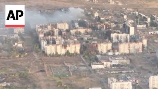 Drone footage shows destruction in Vuhledar Ukraine [upl. by Mcbride267]