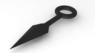 Kunai Modeling Tutorial in SolidWorks Naruto [upl. by Goldshell]