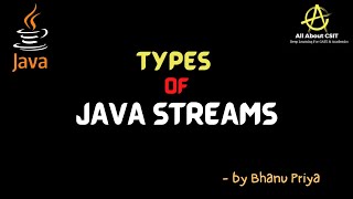 Types of Java Streams Byte Stream Character Stream lec 83  Java Tutorial BhanuPriya [upl. by Euqinwahs]