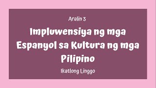 Grade 5 AP MELC BASED Quarter 3 Aralin 3 Panahanan at Antas sa Lipunan sa Panahon ng Kastila [upl. by Gilberte240]