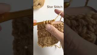 LEFT HANDED Crochet Stitch Tutorial Star Stitch crochet shortscrochet crochettutorial [upl. by Onirotciv233]