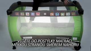 Cestovní postýlky CARETERO Grande Medio Simplo  instruktážní video [upl. by Ralyks]