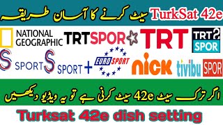 How to set turksat 42e Paksat38e with turksat 42turksat 42e setting [upl. by Aeslehc]