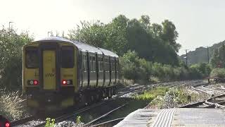 Crediton Railway Station 150266 GWR Departing P1 on 2R51 on 6th July 2024 [upl. by Sofie]