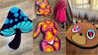 Handtufted Rug Ideas l Some Easy Tufting Ideas l Home Decor [upl. by Desdamonna]