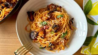 Sicilian Spaghetti alla Norma  Delicious eggplant pasta dish [upl. by Wahlstrom]