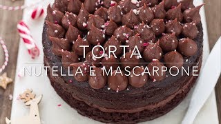 TORTA MASCARPONE E NUTELLA senza uova e senza burro Ricetta Facile  Chiarapassion [upl. by Prunella]