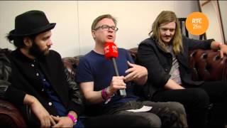 Cormac Battle talks to The Temper Trap backstage at Phoenix Park 2012 [upl. by Ginni]