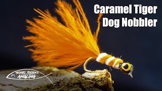 Caramel Tiger Dog Nobbler  Trout bass and panfish fly tying tutorial [upl. by Anitram136]