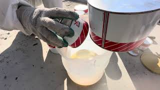 How to do Epoxy grout applicationMixing Epoxy GroutSampling Epoxy GroutConbextra EP 10 Epoxy [upl. by Euqirdor]