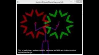 Kinect for Windows SDK v2 Developer Preview  HandState [upl. by Llirrehs944]