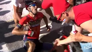 Vincenzo Nibali Crashes out of the 2018 Tour de France Stage 12 [upl. by Enelaj]