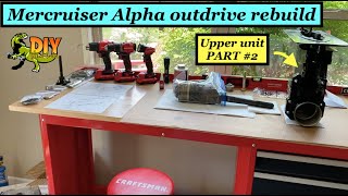 Mercruiser outdrive upper unit rebuild  PART 2 [upl. by Kepner270]