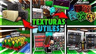 😱TOP 20 TEXTURAS ÚTILES PARA MINECRAFT PE 121  TEXTURAS para MINECRAFT BEDROCK [upl. by Sussna673]