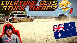 American Reacts to BOGGED At Inskip  Australia 4x4 Fail [upl. by Kaspar153]