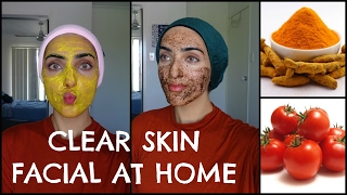 DIY TOMATO amp TURMERIC FACIAL AT HOME FOR CLEAR amp GLOWING SKIN  Immy [upl. by Naji]