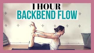 1 Hour Backbend Yoga  Vinyasa Yoga for Spine Flexibility amp Strength [upl. by Noizneb]