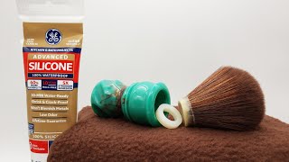 How To Glue a Shaving Brush Knot Into a Handle [upl. by Nosnorb]