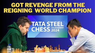 GM Ian Nepomniachtchi vs GM Ding Liren  Tata Steel Chess Master 2024  Round 10 [upl. by Pyle]