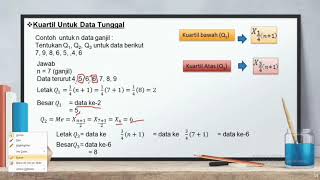 Matematika SMP Kelas 8Ukuran Penyebaran Data Jangkauan dan Kuartil [upl. by Eidlog709]