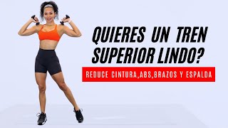 EJERCICIOS PARA ADELGAZAR ESPALDA BRAZOS Y ABDOMEN  Rutina super efectiva [upl. by Auqinihs685]