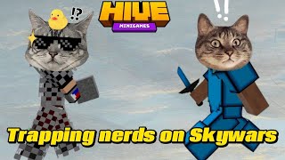 Trapping Nerds on Skywars Challenge [upl. by Ecire]