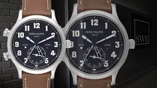 Patek Philippe Calatrava White Gold Pilot Travel Time Watch 5524  SwissWatchExpo [upl. by Dublin951]