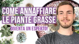 COME ANNAFFIARE LE PIANTE GRASSE  TECNICHE FREQUENZA E CONSIGLI [upl. by Emmalynne]