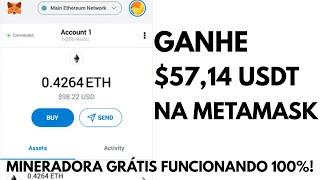 MINERADORA para Ganhar 5714 USDT na Metamask Ganhar Dinheiro na Internet [upl. by Ayotna]