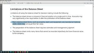 CMA Limitations of the Balance Sheet [upl. by Aicenaj]