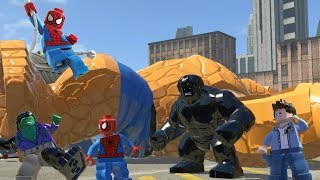 Black Hulk Transformation vs Big Thing vs SpiderMan  LEGO Marvel Super Heroes Games [upl. by Kcirddor]