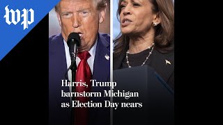 Harris Trump barnstorm Michigan as Election Day nears [upl. by Biancha]