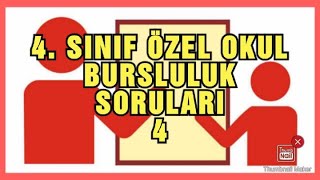 4SINIF BURSLULUK SINAV SORULARI  4 4SINIF BURSLULUK SINAVINA HAZIRLIK [upl. by Meek]